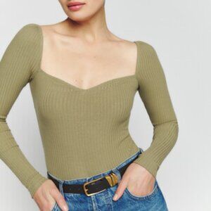Reformation Knit Long Sleeve Top - Size M